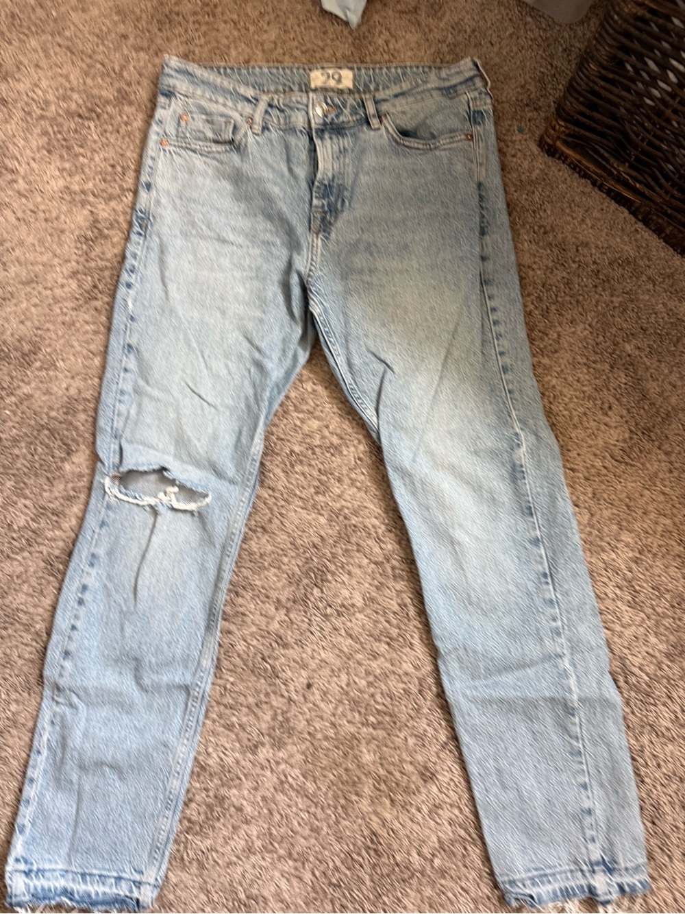 We The Free Light Blue High-Rise Distressed Jeans - Picture 2 of 8